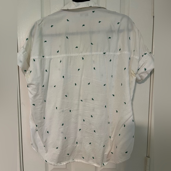 Madewell courier shirt - embroidered cactus - small - Picture 4 of 5